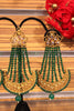 Dark Green Earring with Maangtika